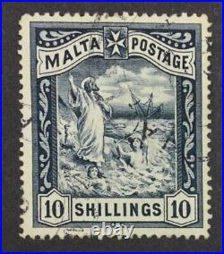 MOMEN MALTA SG #35y 1897-1901 INVERTED & REVERSED CROWN CC USED £700 LOT #63771