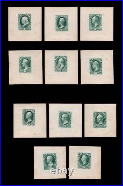 MOMEN US #O35TC2c-O45TC2c GOODALL GREEN TRIAL COLOR PROOF ON INDIA LOT #94203