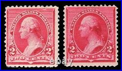 MOMEN US STAMPS #220c, 220a 1 CAP & 2 CAPS MINT OG H LOT #89624