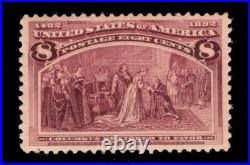 MOMEN US STAMPS #236 8c COLUMBIAN MINT OG NH VF LOT #90204-1