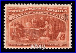 MOMEN US STAMPS #239 30c COLUMBIAN MINT OG NH VF PSE CERT LOT #90562