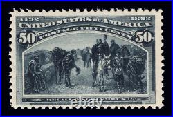 MOMEN US STAMPS #240 50c COLUMBIAN MINT OG NH VF PSE CERT LOT #90552