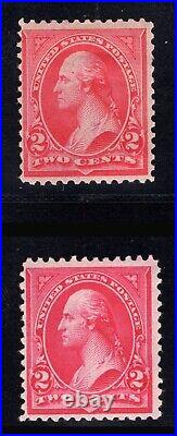 MOMEN US STAMPS #251-251a NO WMK MINT OG H LOT #82488