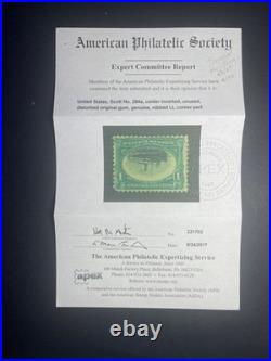 MOMEN US STAMPS #294a INVERTED CENTER MINT OG H APS & PF CERTS LOT #95030-7