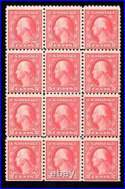 MOMEN US STAMPS #467 DOUBLE ERROR BLOCK OF 12 MINT OG 2NH(5c) LOT #92988