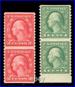 MOMEN US STAMPS #538a, 540a PAIR MINT OG NH XF LOT #90232