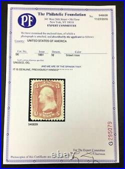 MOMEN US STAMPS #56 (#65-E15h) MINT OG H PF CERT LOT #84084