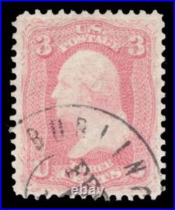 MOMEN US STAMPS #64b ROSE PINK USED XF PF CERT LOT #95786