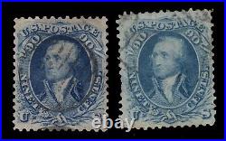 MOMEN US STAMPS #72-72a USED LOT #85118