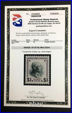 MOMEN US STAMPS #832b USIR WMK MINT OG NH PSE GRADED CERT VF/XF-85 LOT #91784