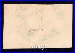 MOMEN US STAMPS CSA #1b DARK GREEN STONE 1 IMPERF USED PAIR LOT #97628 MOMEN US STAMPS CSA #1b DARK GREEN STONE 1 IMPERF USED PAIR LOT #97628