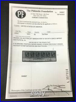 MOMEN US STAMPS #O37a OFFICIAL MINT OG H PF CERT LOT #82259