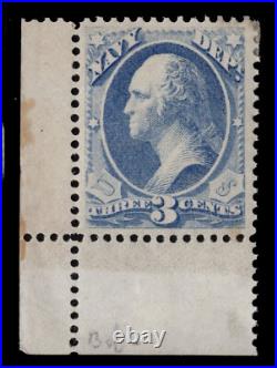 MOMEN US STAMPS #O37a OFFICIAL MINT OG H VF/XF PF CERT LOT #82261