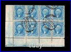 MOMEN US STAMPS #R38c BLOCK USED REVENUE LOT #94420