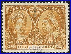 Momen Canada Stamps #63 $3 Jubilee Mint Og Nh Xf Aps Cert