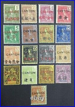 Momen French China Canton Sc #31-47 1906 Mint Og H Lot #62736