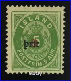 Momen Iceland Sc #31 1897 Prir Mint Og H $675 Lot #62225