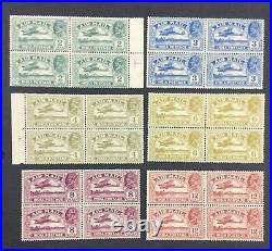 Momen India Sg #220-225 1929 Blocks Mint Og 2h/2nh (on Each) £200++ Lot #63225