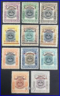 Momen Malaya Straits Settlements Sg #141-151 1906-07 Mint Og H £375 Lot #62011