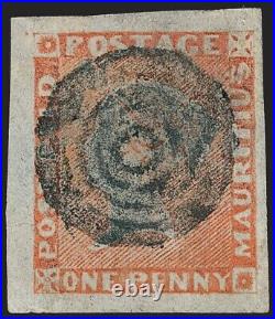 Momen Mauritius Sg #11 1848 Imperf Used £3,250 Lot #68669