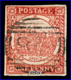 Momen New South Wales Sg #13 Carmine 1850 Imperf Used Lot #60287