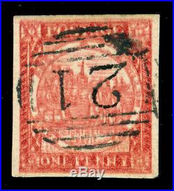 Momen New South Wales Sg #13 Var. Double Impression 1850 Imperf Used Lot #60286