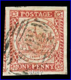 Momen New South Wales Sg #8 Dull Carmine 1850 Imperf Used Lot #60281