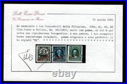 Momen Philippines Us Stamps #226-240 Mint Og H Cert Lot #97075-1