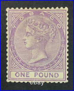 Momen Tobago Sg #6 Fiscal 1879 Crown Ca Mint Og H £ Lot #61756