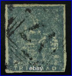 Momen Trinidad Sg #18 Slate-blue 1858 Used £650 Lot #61939