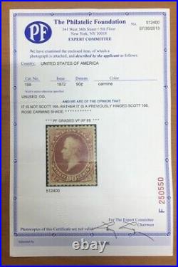 Momen US Stamps #166 Mint OG LH PF Graded VF/XF-85