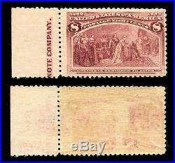 Momen US Stamps #236 Var. Printed on Both Sides Mint NH OG Rare PF Cert