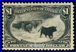 Momen US Stamps #292 $1 TRANS-MISS MINT OG H VF