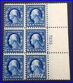 Momen US Stamps #428 Mint NH OG Plate Block of 6