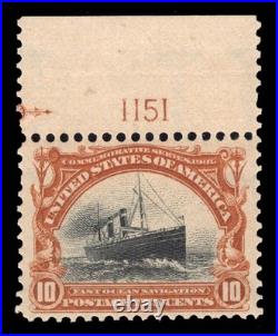 Momen Us #299 Plate Single Mint Og Vlh Xf Pse Cert Lot #96000 Momen Us #299 Plate Single Mint Og Vlh Xf Pse Cert Lot #96000