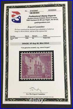 Momen Us Stamps #1043 Mint Og Nh Pse Graded Cert Xf-sup 95 Lot #88941