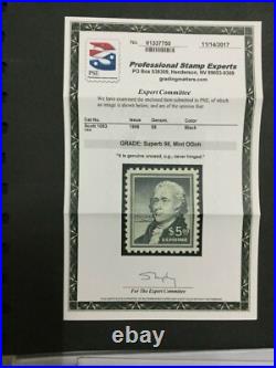 Momen Us Stamps #1053 Mint Og Nh Pse Graded Cert Sup-98 Lot #88575