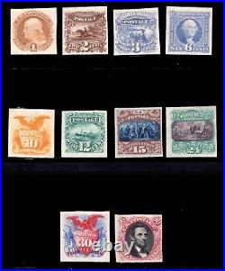 Momen Us Stamps #112p3-122p3 Plate Proof On India Lot #92944