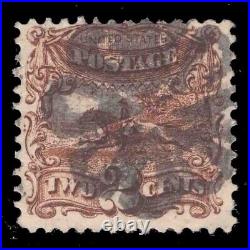 Momen Us Stamps #113 Black Cork Cancel Used Lot #79080