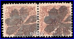 Momen Us Stamps #113 Pair Black Cork Cancel Used Vf/xf Lot #79066