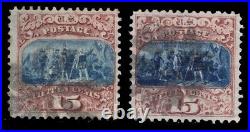 Momen Us Stamps #118-119 Both Types Used Lot #84323