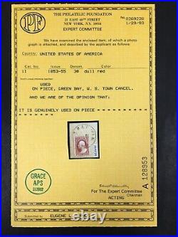 Momen Us Stamps #11 Imperf Used Pse Graded Cert Sup-98j Lot #90592