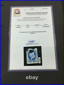 Momen Us Stamps #134 Used Vf Jumbo Pse Cert Lot #70240