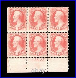 Momen Us Stamps #148 Intact Plate Block Of 6 Unused Lot #94960 Momen Us Stamps #148 Intact Plate Block Of 6 Unused Lot #94960