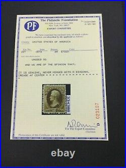Momen Us Stamps #157 Mint Og Nh Pf Cert Lot #70205