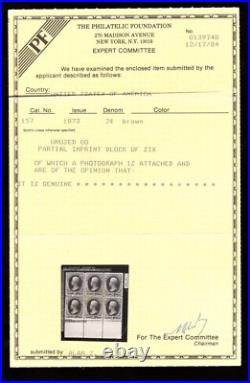 Momen Us Stamps #157 Mint Og Nh Vf Pse & Pf Certs Lot #93255