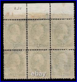 Momen Us Stamps #158 Plate Block Of 6 Mint Og H Lot #93036