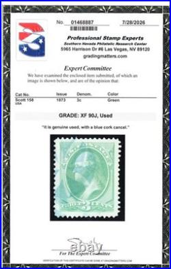 Momen Us Stamps #158 Used Pse Graded Cert Xf-90j Lot #98576