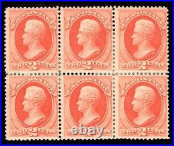 Momen Us Stamps #183 Block Of 6 Mint Og H Lot #92997
