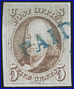 Momen Us Stamps #1 Blue Paid Used Pse Cert Lot #80245